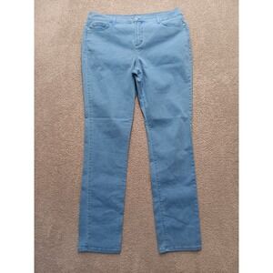 NYDJ Skinny Jeans Womens 18 Blue Stretch Made in USA Five Pocket Zip Fly